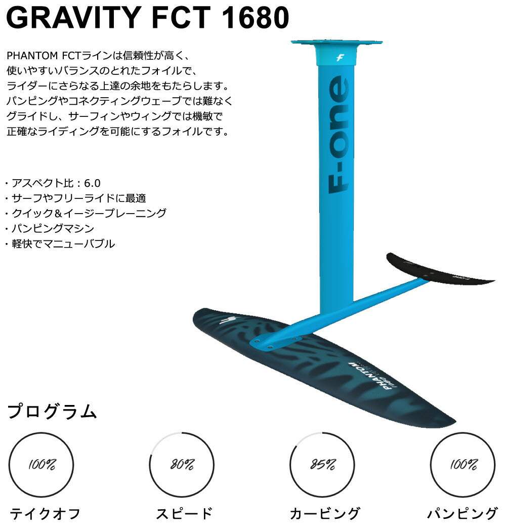 F-ONE FOIL フォイルセット PHANTOM FCT1680 75cmマストセット ウィングフォイル SUP サーフフォイル 送料無料