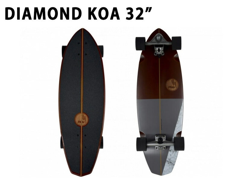SLIDE / スライド DIAMOND KOA 32inch SKATE サーフスケート ロングスケートボード ロングボード スケボー オフトレ SURFSKATE