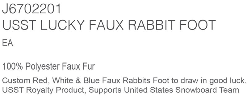 VOLCOM / ボルコム USST LUCKY FAUX RABBIT FOOT キーホルダー アクセサリー メール便対応