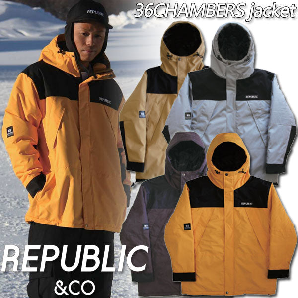 即出荷 22-23 REPUBLIC &CO/リパブリック 36CHAMBERS jacket メンズ レディース 防水ジャケット スノーボードウェア スノーウェアー 2023