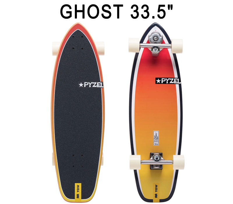 即出荷 YOW/ヤウ SKATE GHOST ゴースト PYZEL 33.5inc サーフスケート ロングスケートボード ロングボード スケボー オフトレ