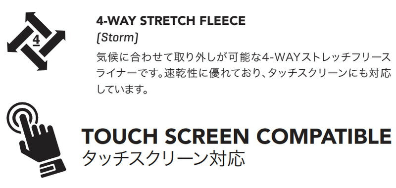 22-23 DAKINE / ダカイン STORM LINER インナーグローブ 手袋 メンズ スキー スノーボード メール便対応