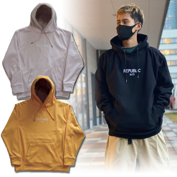 23-24 REPUBLIC &CO/リパブリック CLASSIC BONDING hoodie メンズ レディース 撥水パーカー スノーボードウェア スノーウェアー 2024