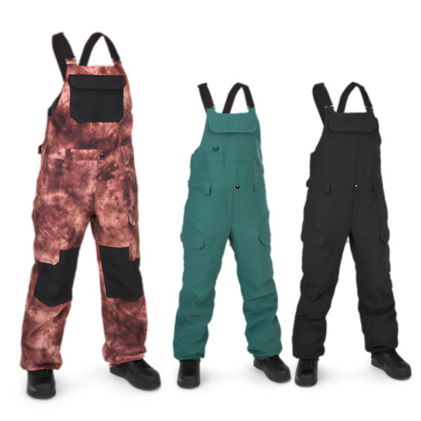 23-24 VOLCOM/ボルコム CRESTON 3DSTRETCH BIB overall レディース 防水ビブパンツ スノーボードウェア スノーウェアー 2024