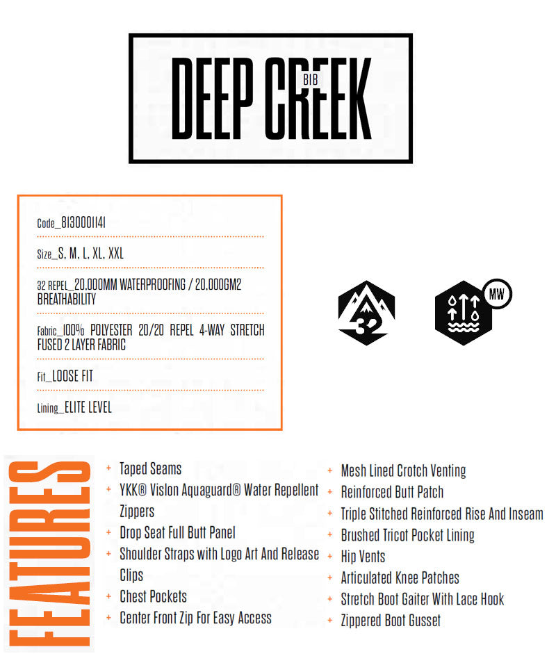 23-24 THIRTYTWO/サーティーツー DEEP CREEK BIB pant メンズ レディース 防水パンツ スノーボードウェア スノーウェアー 2024 型落ち