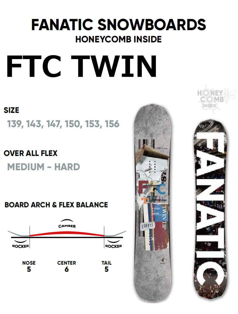 23-24 FANATIC / ファナティック FTC TWIN エフティーシーツイン メンズ レディース スノーボード 板 2024