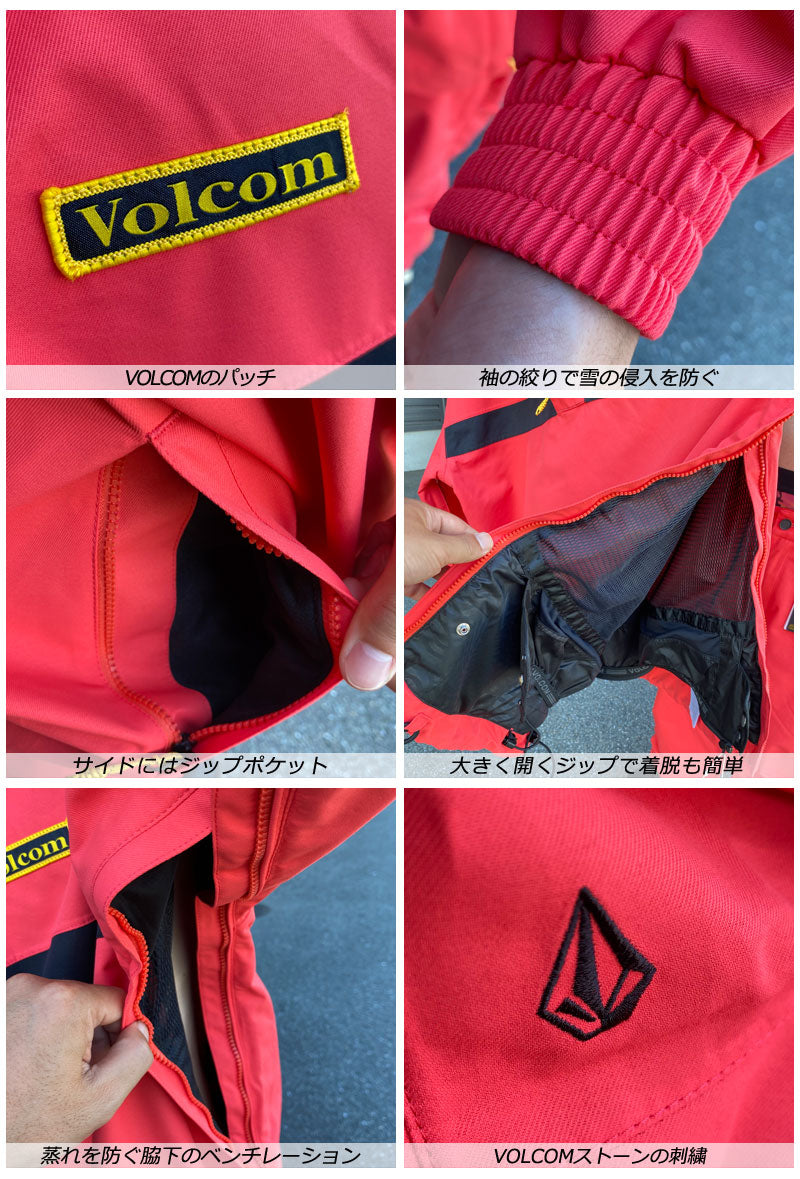 美品　23-24 VOLCOM LONGO PULLOVER M オレンジ VOLCOM 23-24 VOLCOM/ボルコム LONGO pullover メンズ