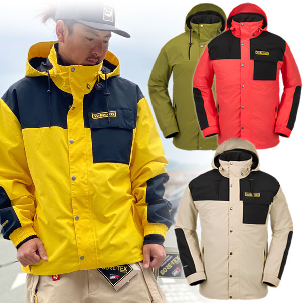 23-24 VOLCOM/ボルコム LONGO GORE-TEX jacket メンズ レディース アーサー・ロンゴ 防水ゴアテックスジャケット スノーボードウェア スノーウェアー 2024