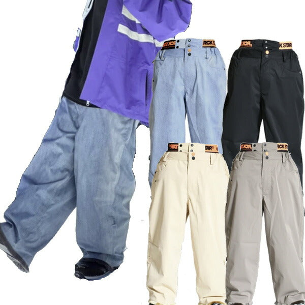 23-24 MOUNTAIN ROCK STAR/マウンテンロックスター NEW SCHOOL PANTS メンズ レディース 防水パンツ マンロク スノーボードウェア スノーウェア 2024