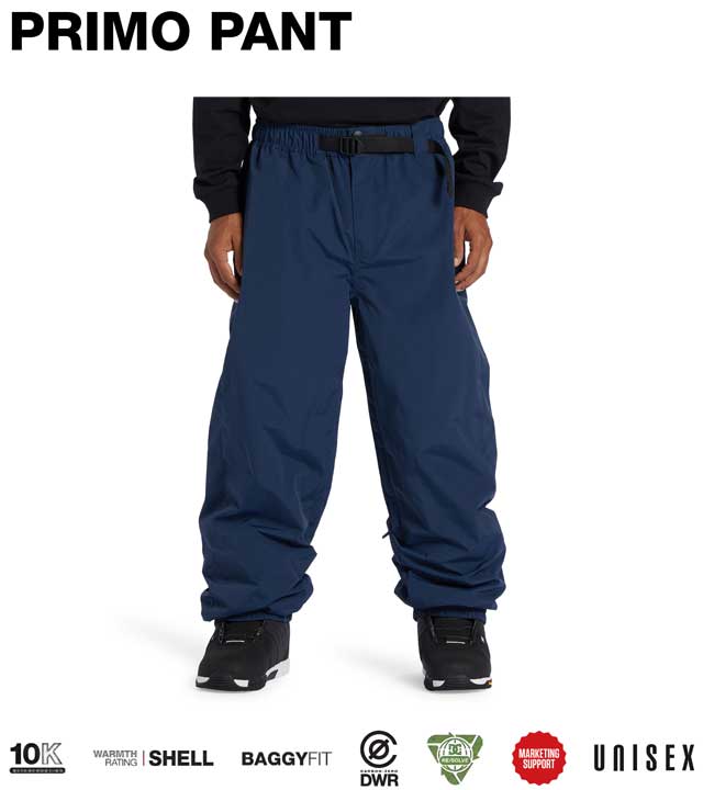 23-24 DC/ディーシー PRIMO PANT プリモパンツ メンズ レディース 防水パンツ スノーボードウェア スノーウェアー 2024