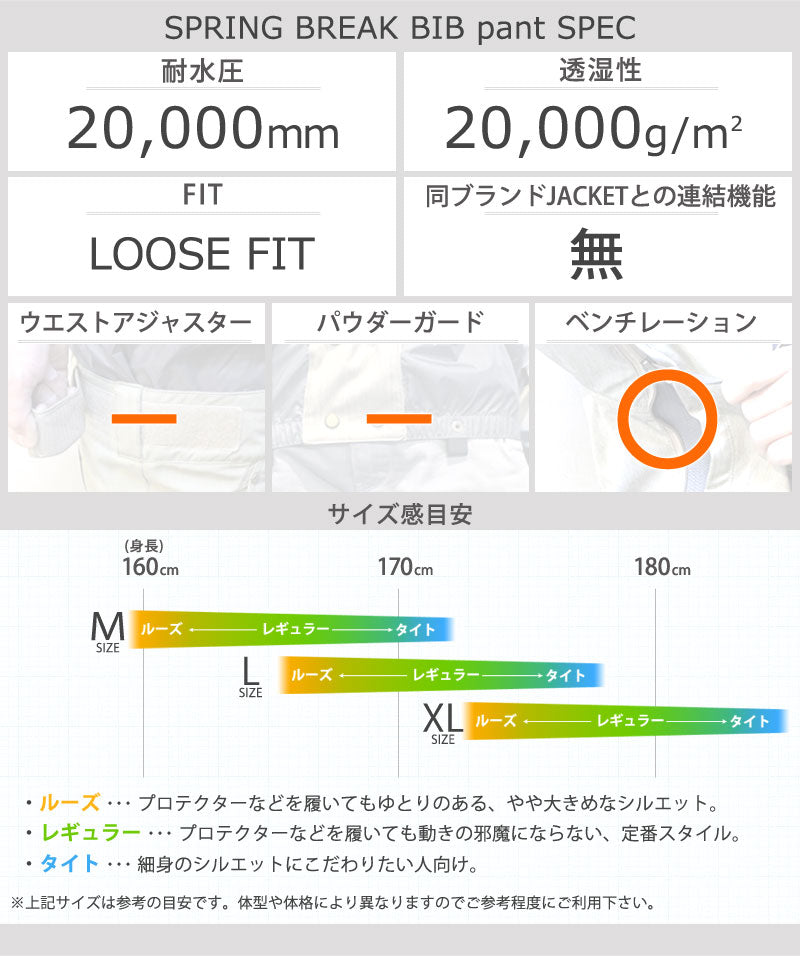 23-24 THIRTYTWO/サーティーツー SPRING BREAK POWDER BIB ビブパンツ