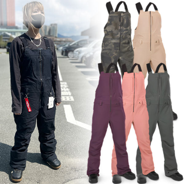 23-24 VOLCOM/ボルコム SWIFT BIB overall レディース 防水ビブパンツ スノーボードウェア スノーウェアー 2024