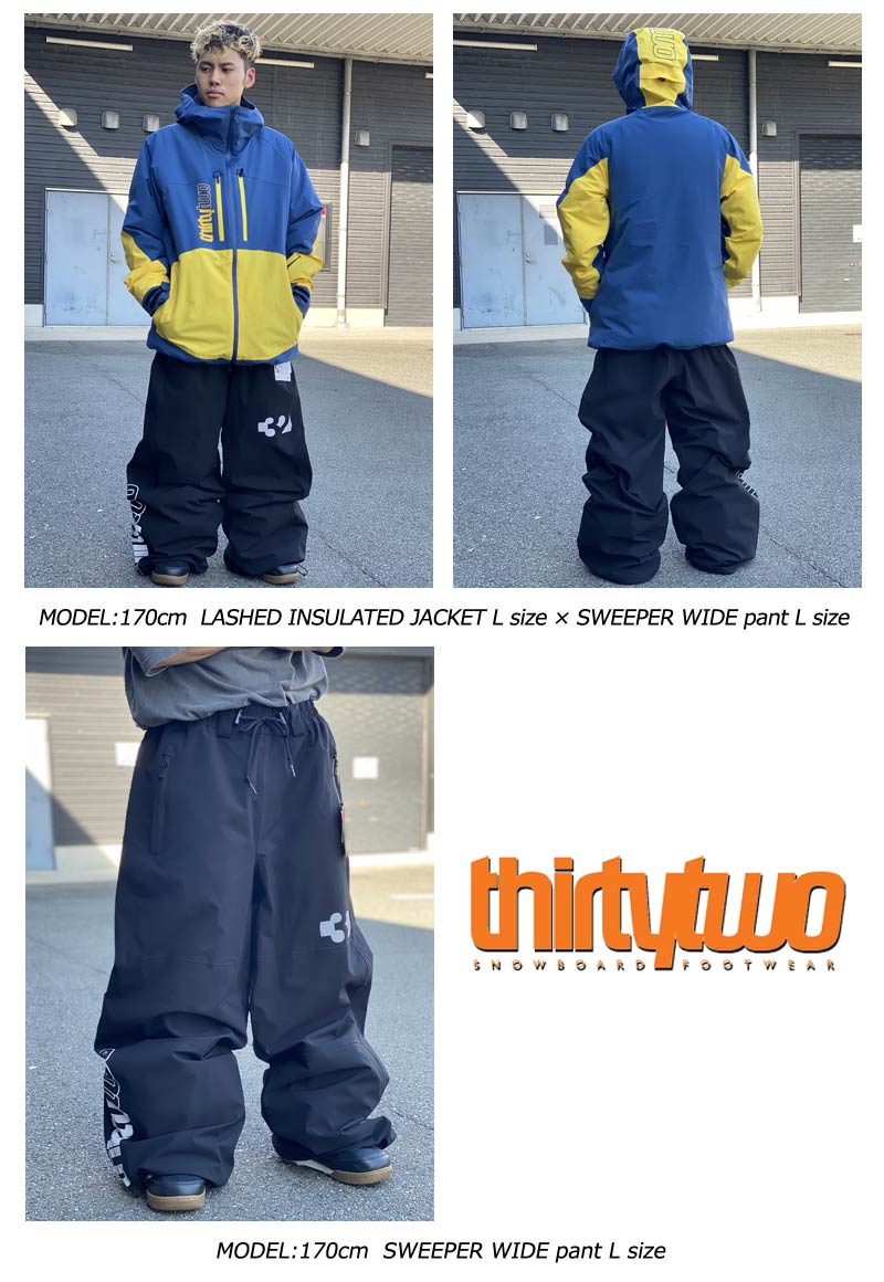 23-24 THIRTYTWO/サーティーツー SWEEPER WIDE pant スイーパーワイド