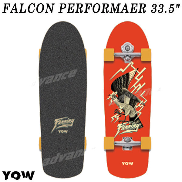 取り寄せ商品 YOW/ヤウ SKATE FANNING FALCON PERFORMER ファニングファルコン 33.5inc サーフスケート ロングスケートボード ロングボード スケボー