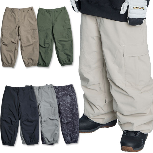 24-25 ROME/ローム BAGGY CARGO pant メンズ レディース 防水パンツ スノーボードウェア スノーウェアー 2025