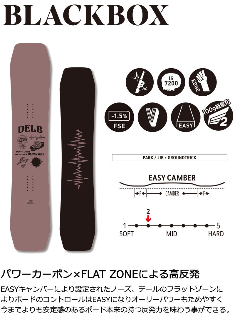 24-25 DEATH LABEL / デスレーベル BLACKBOX ブラックボックス メンズ スノーボード ジブ グラトリ 板 2025 型落ち