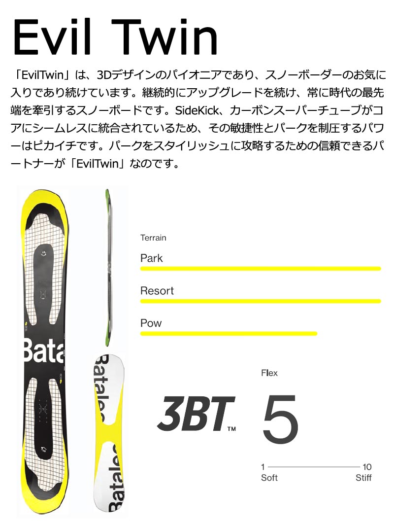 24-25 BATALEON / バタレオン EVIL TWIN エビル ツイン メンズ スノーボード 板 2025 型落ち