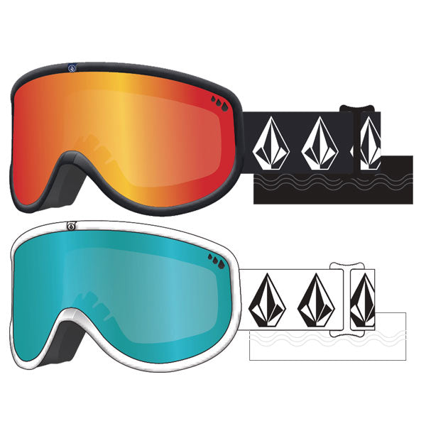 24-25 VOLCOM/ボルコム FOOTPRINTS レギュラーストラップ  メンズ レディース ゴーグル ジャパンフィット スノーボード スキー 2025 型落ち