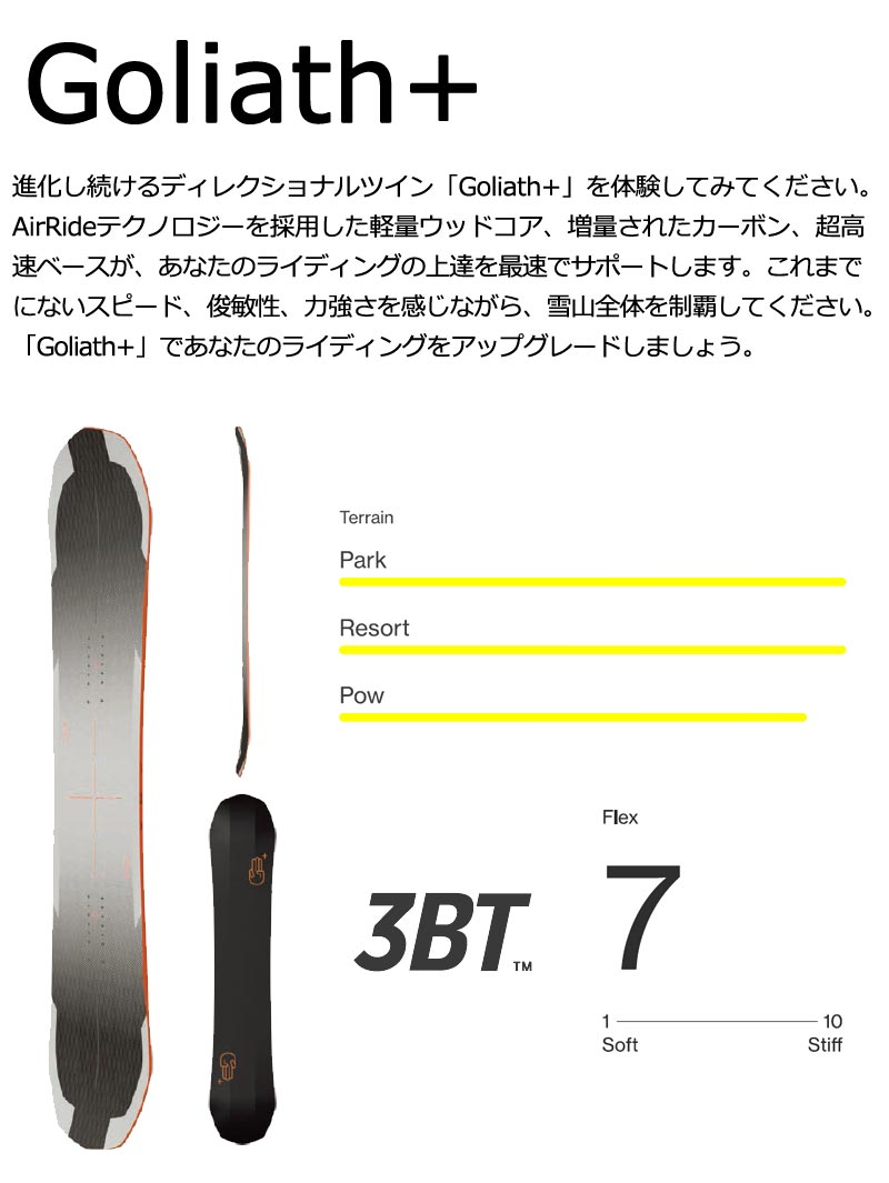 24-25 BATALEON / バタレオン GOLIATH+ ゴリアス プラス メンズ スノーボード 板 2025 型落ち