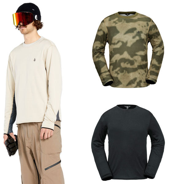 24-25 VOLCOM/ボルコム GRIDLOCK crew メンズ レディース スノーボードウェア スノーボードアパレル インナーフリース 2025