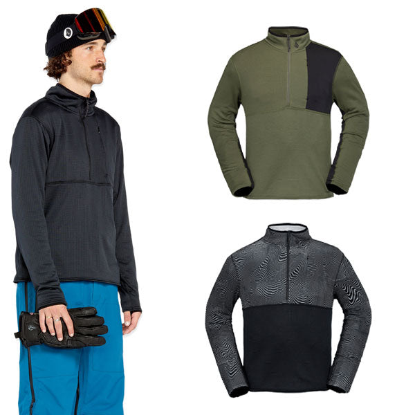 24-25 VOLCOM/ボルコム GRIDLOCK MOCK neck メンズ レディース スノーボードウェア スノーボードアパレル インナーフリース 2025