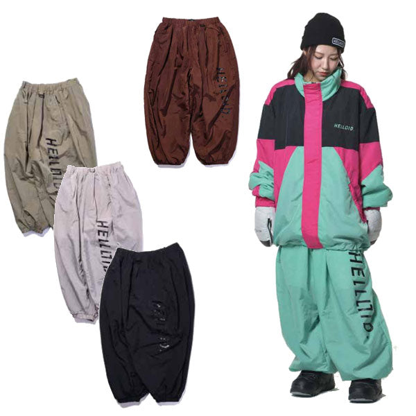 24-25 HELLOID/ヘロイド SUPER WIDE NYLON pants メンズ レディース 防水パンツ スノーボードウェア スノーウェアー 2025