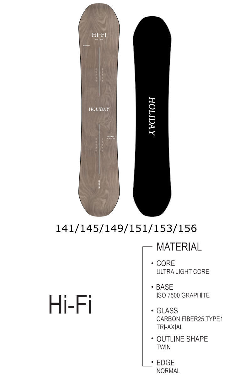24-25 HOLIDAY/ホリデー Hi-Fi ハイファイ メンズ レディース スノーボード グラトリ キッカー 板 2025 型落ち