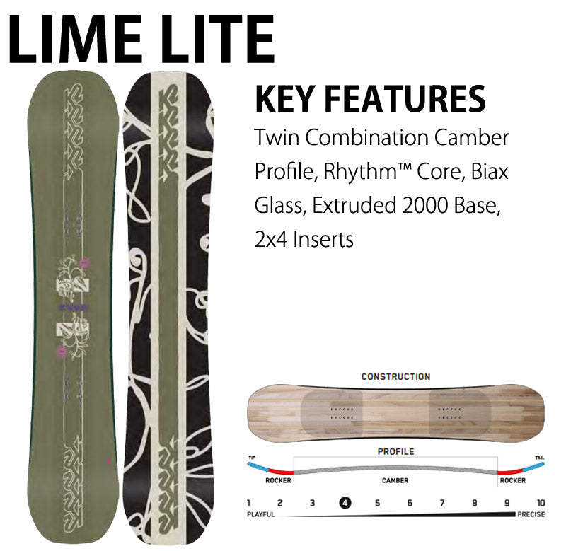 24-25 K2 / ケーツー LIME LITE ライムライト レディース スノーボード 板 2025 型落ち