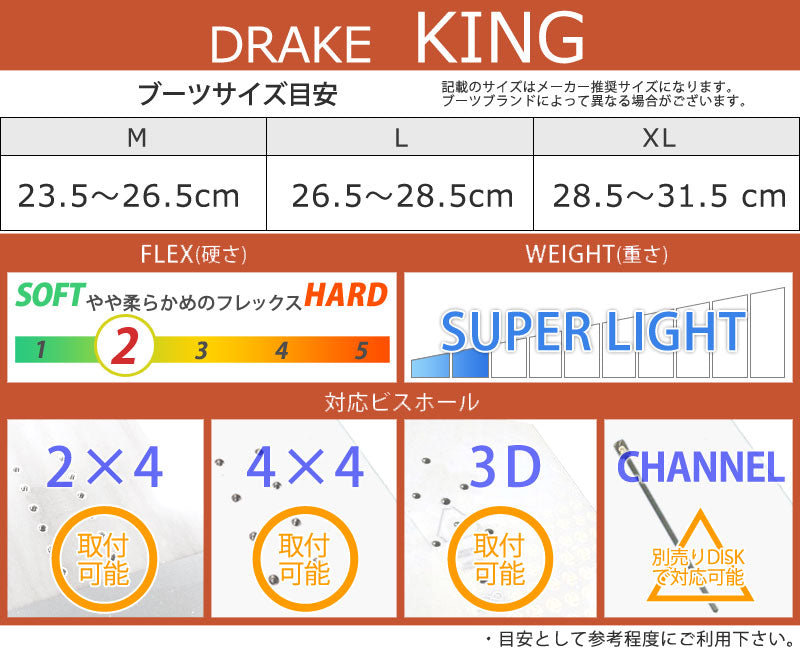24-25 DRAKE / ドレイク KING キング メンズ レディース ビンディング
