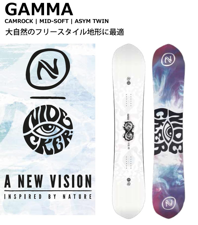 24-25 NIDECKER / ナイデッカー GAMMA ガンマ メンズ レディース パウダー スノーボード 板 2025 型落ち