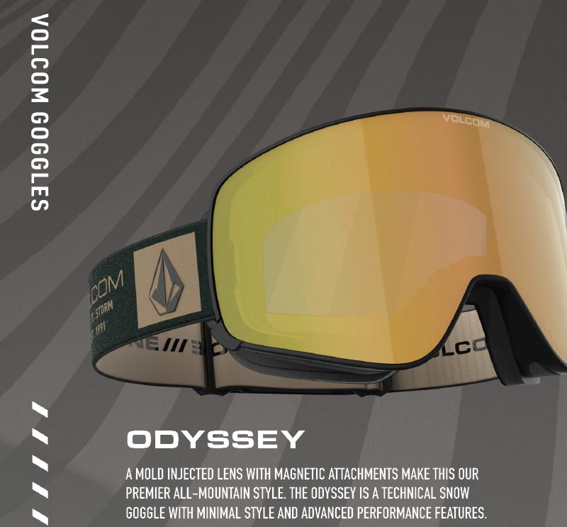 24-25 VOLCOM/ボルコム ODEYSSEY オデッセイ レギュラーストラップ メンズ レディース ゴーグル ジャパンフィット スノーボード スキー 2025 型落ち