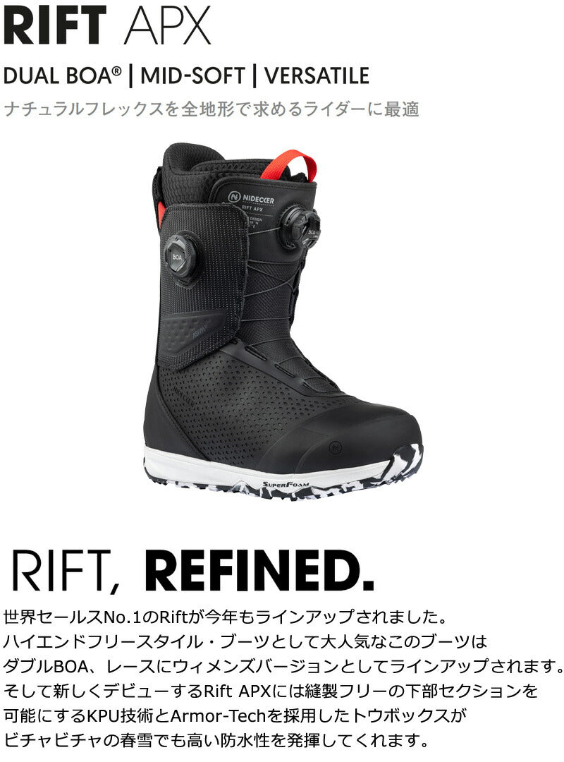 24-25 NIDECKER/ナイデッカー RIFT APX リフト エーペックス メンズ