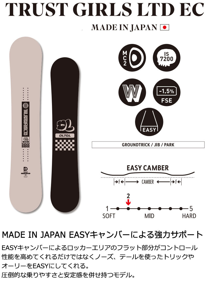 24-25 DEATH LABEL / デスレーベル TRUST GIRLS LTD EC トラストガール レディース スノーボード パーク 板 2025 型落ち