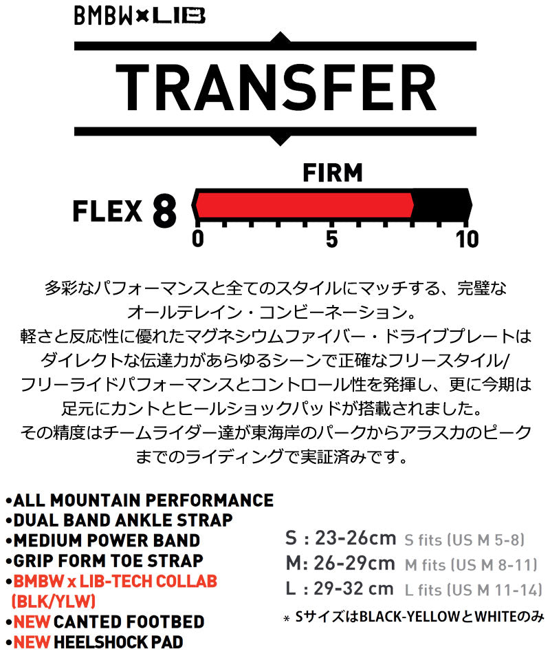 24-25 BENTMETAL/ベントメタル TRANSFER トランスファー メンズ ビンディング バインディング パーク カービング スノーボード 2025