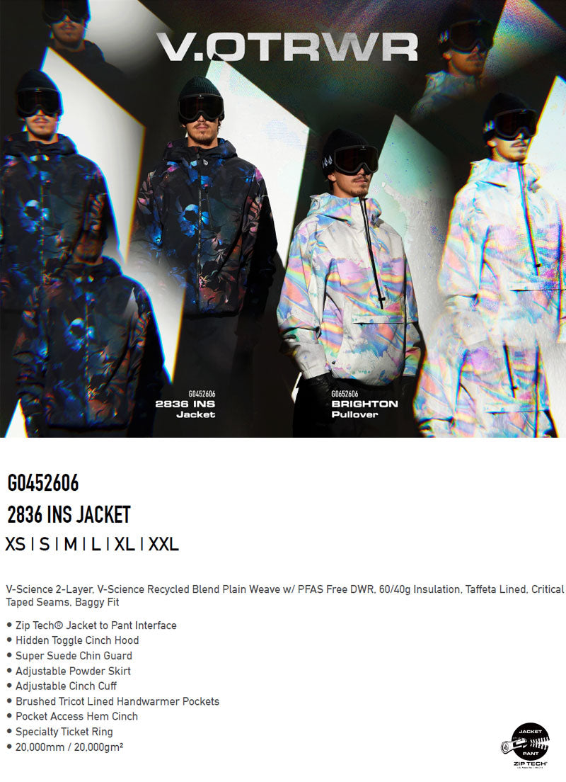 25-26 VOLCOM/ボルコム 2836 INS jacket メンズ レディース 防水ジャケット スノーボードウェア スノーウェアー 2026