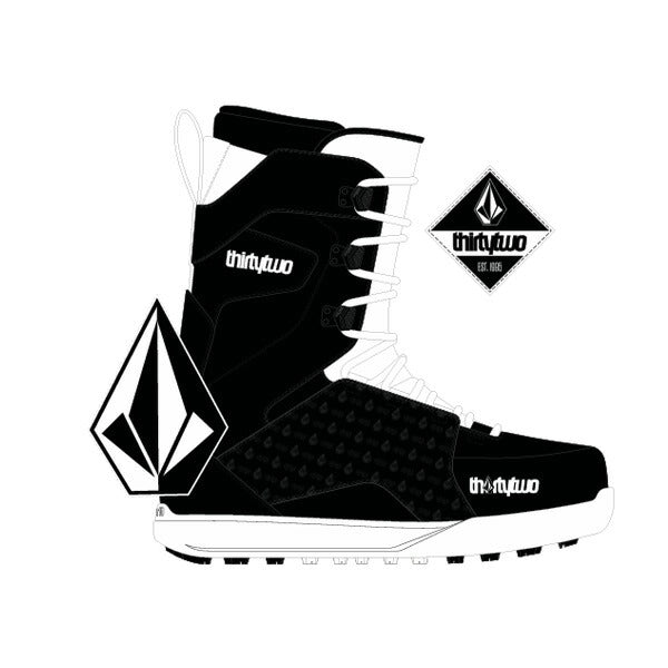 25-26 THIRTYTWO/サーティーツー LASHED VOLCOM ラッシュ ボルコム メンズ レディース ブーツ 熱成型 シューレース スノーボード 2026