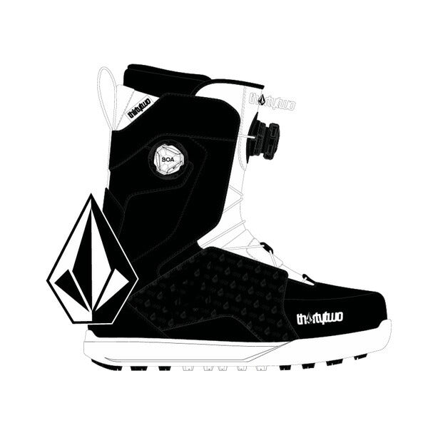 25-26 THIRTYTWO/サーティーツー W,s LASHED DOUBLE BOA VOLCOM ラッシュ ボルコム メンズ レディース ブーツ 熱成型 ダブルボア スノーボード 2026