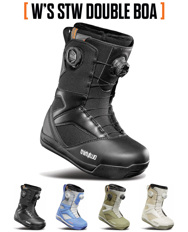 25-26 THIRTYTWO/サーティーツー W,s STW DOUBLE BOA エスティーダブル レディース ブーツ 熱成型 ダブルボア スノーボード 2026