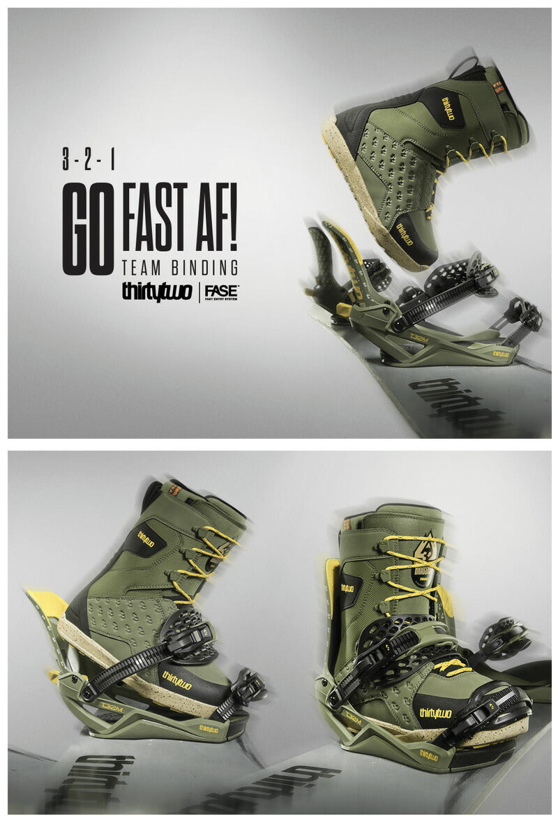 25-26 THIRTYTWO/サーティーツー T32M VOLCOM & FAV FASE フェイズボルコム メンズ レディース ビンディング バインディング スノーボード 2026