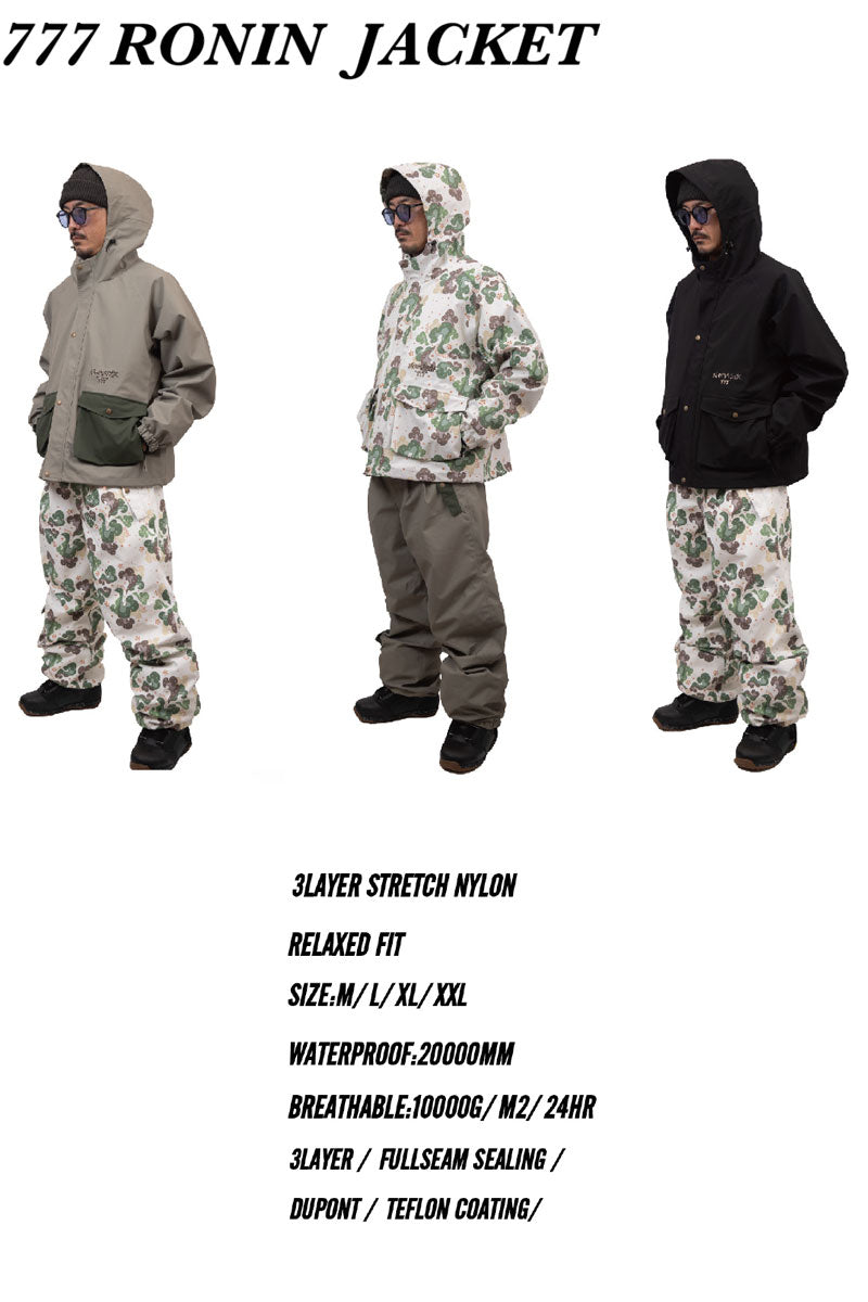 25-26 NOMADIK/ノマディック 777 RONIN jacket メンズ レディース 防水ジャケット スノーボードウェア スノーウェアー 2026