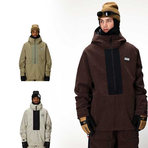 25-26 SIX EIGHT SIX/686 GHOST 2.5L anorak メンズ レディース 防水ジャケット スノーボードウェア スノーウェアー 2026