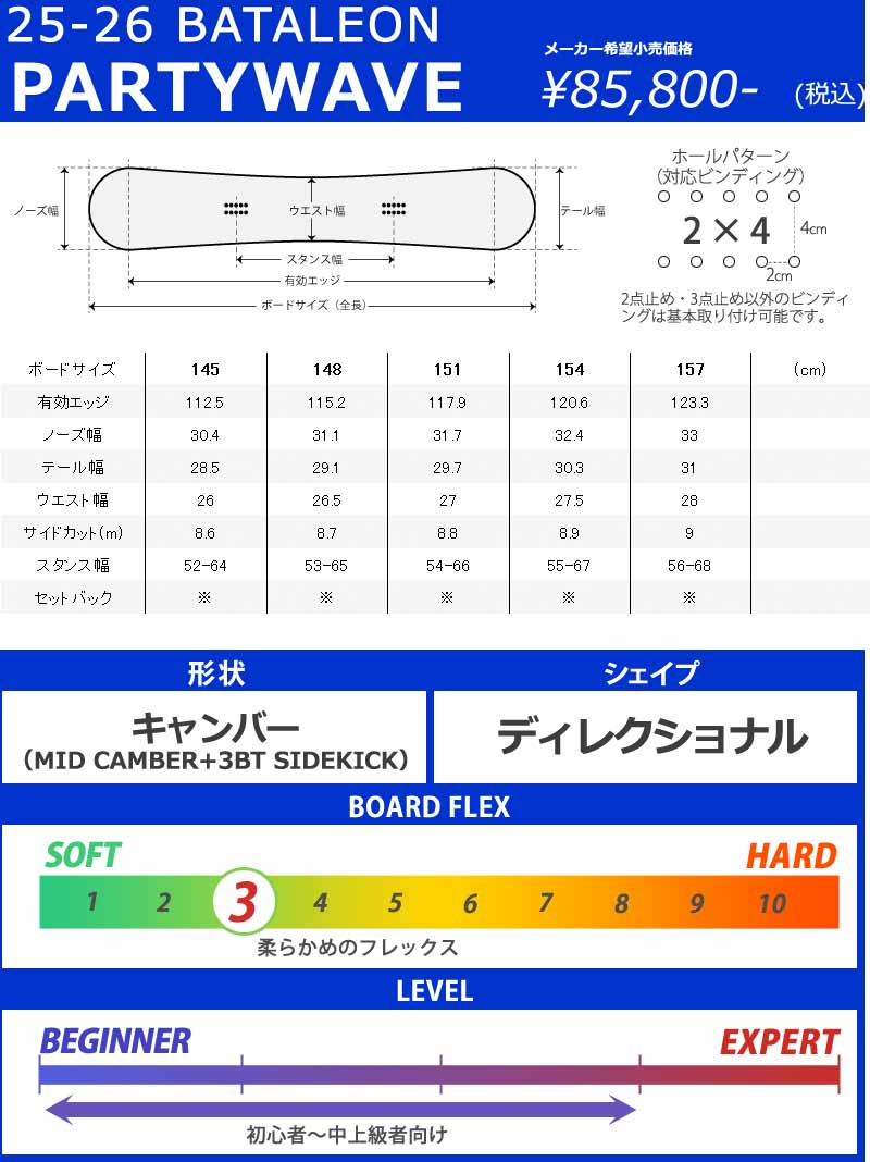 25-26 BATALEON/バタレオン PARTY WAVE パーティーウェイブ メンズ