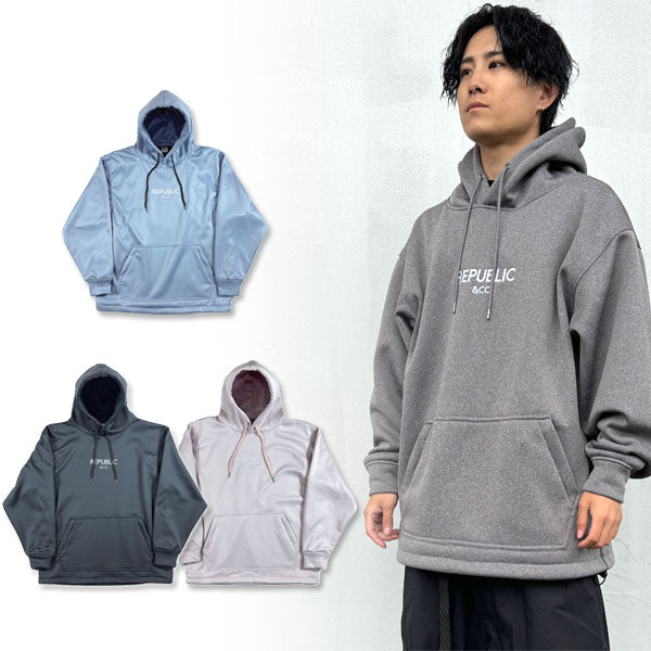 25-26 REPUBLIC&CO/リパブリック CLASSIC BONDING hoodie 着用説明動画 メンズ レディース 撥水加工フーディー スノーウェアー スノーボードアパレル 2026