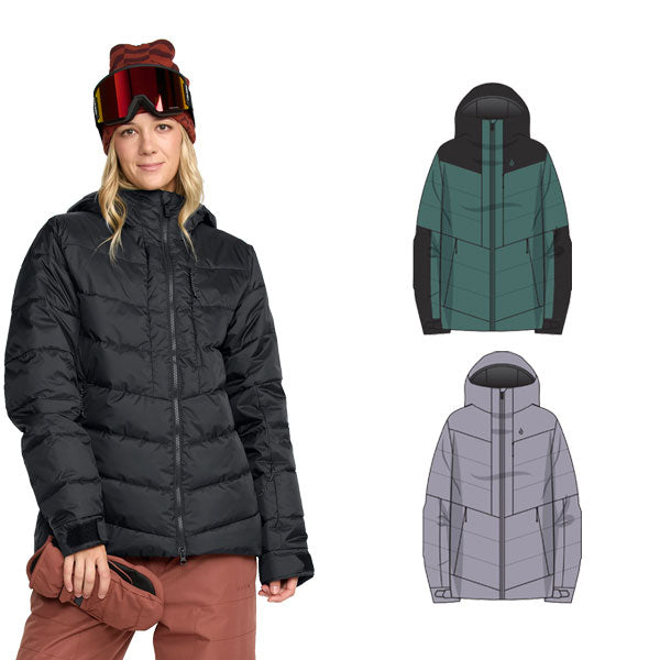 25-26 VOLCOM/ボルコム ESTES PUFF jacket レディース 防水ジャケット スノーボードウェア スノーウェアー 2026