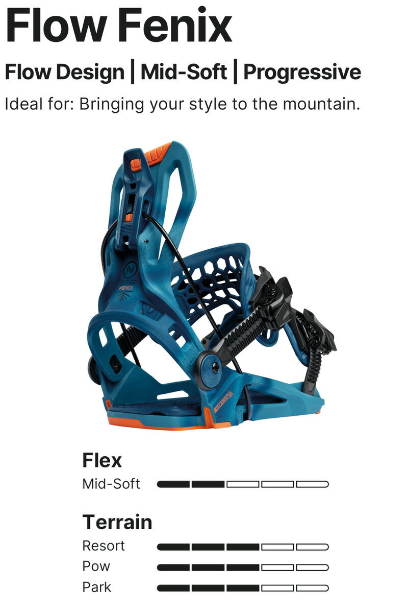 25-26 NIDECKER/ナイデッカー FENIX エヌエックスツー FLOW リアエントリー メンズ レディース ビンディング バインディング スノーボード 2026