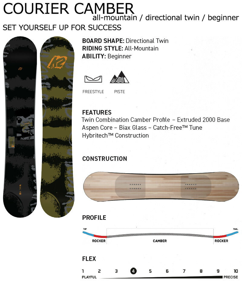 25-26 K2/ケーツー COURIER CAMBER クーリエキャンバー メンズ