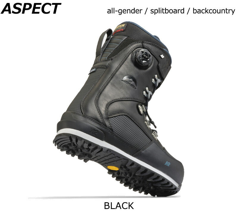 25-26 K2/ケーツー ASPECT アスペクト メンズ レディース 熱成型対応 レース ボア BOA バックカントリー スノーボード ブーツ 2026