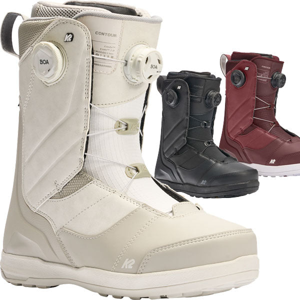 25-26 K2/ケーツー CONTOUR コンツアー レディース 熱成型対応 ダブルボア BOA スノーボード ブーツ 2026