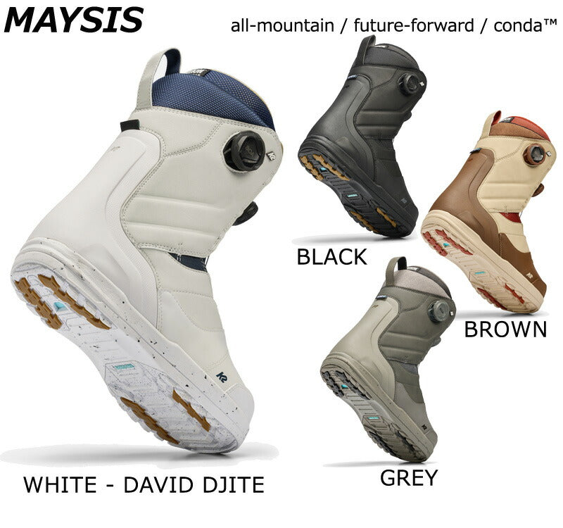 25-26 K2/ケーツー MAYSIS メイシス メンズ レディース 熱成型対応 ダブルボア BOA スノーボード ブーツ 2026