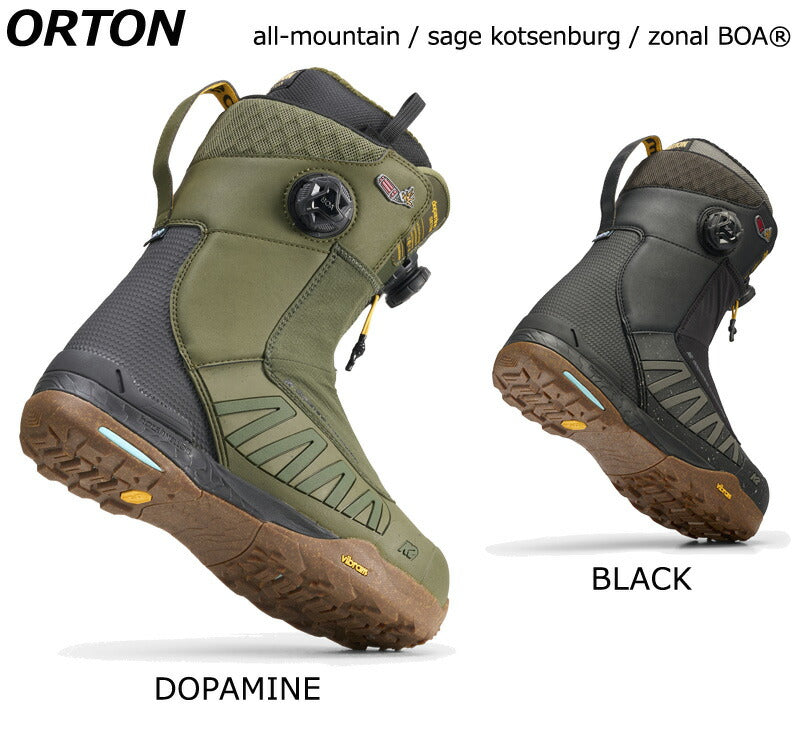 25-26 K2/ケーツー ORTON オートン メンズ レディース 熱成型対応 ダブルボア BOA スノーボード ブーツ 2026